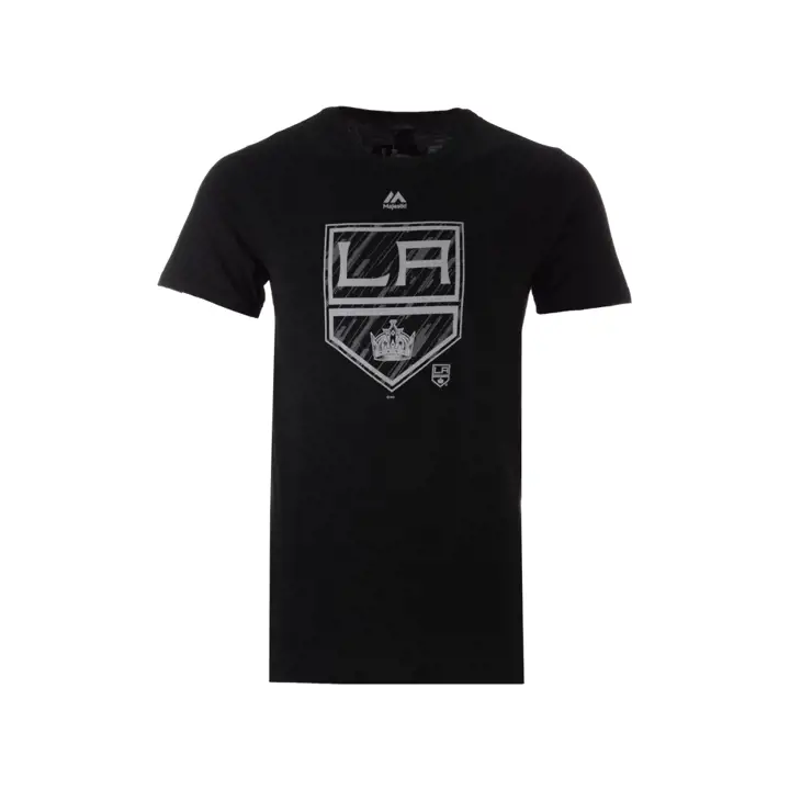 T-shirt Lignes de hachures NHL Los Angeles Kings Noir