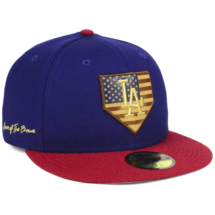 LOS ANGELES DODGERS MLB HOME OF THE BRAVE 59FIFTY RBL/ROUGE