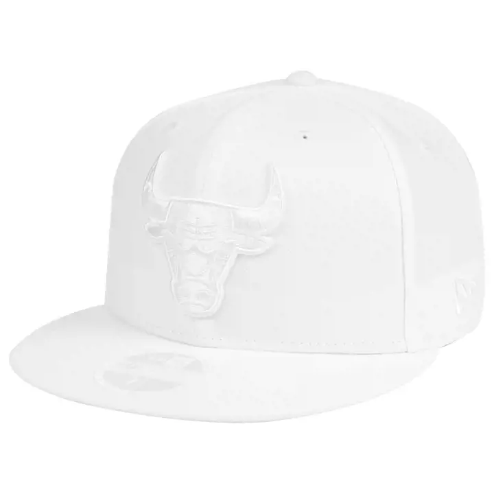 Casquette 59FIFTY Chicago Bulls NBA entièrement blanche BLANC/BLANC
