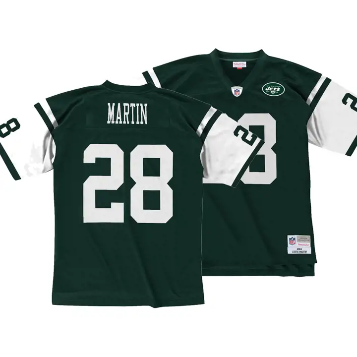 Maillot Rétro NFL M&N des Jets de NY Curtis Martin vert