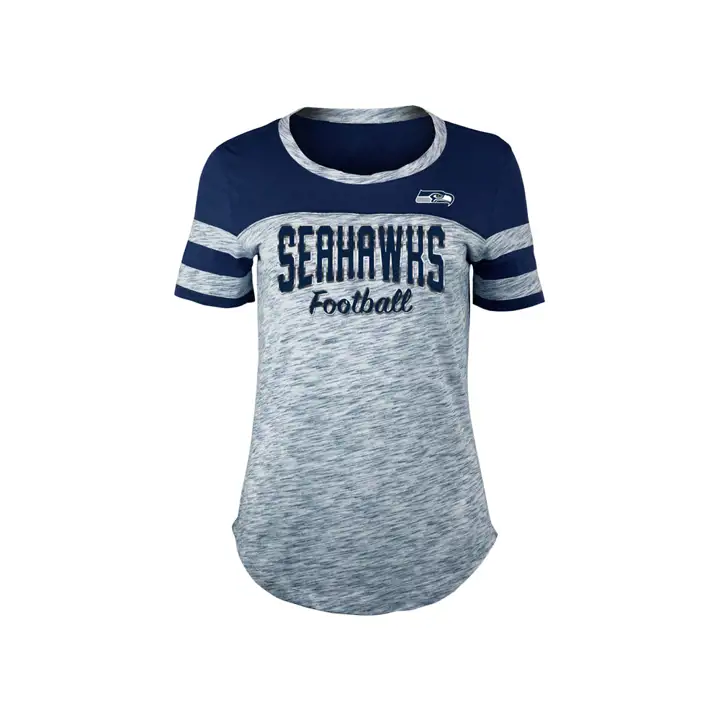 T-shirt femme NFL Seattle Seahawks en tissu chiné LE 18 MARINE/H