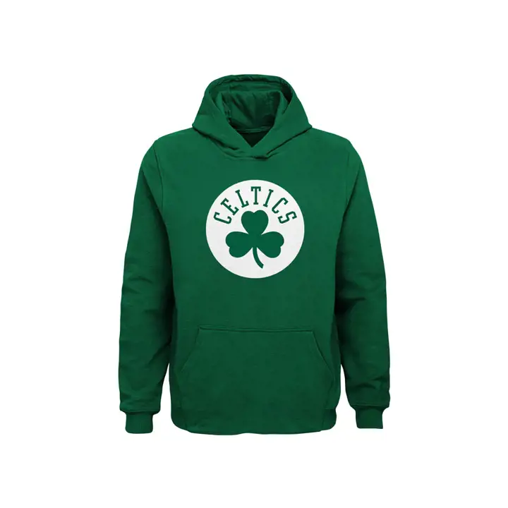 Sweat à capuche enfant NBA Celtics logo principal - vert