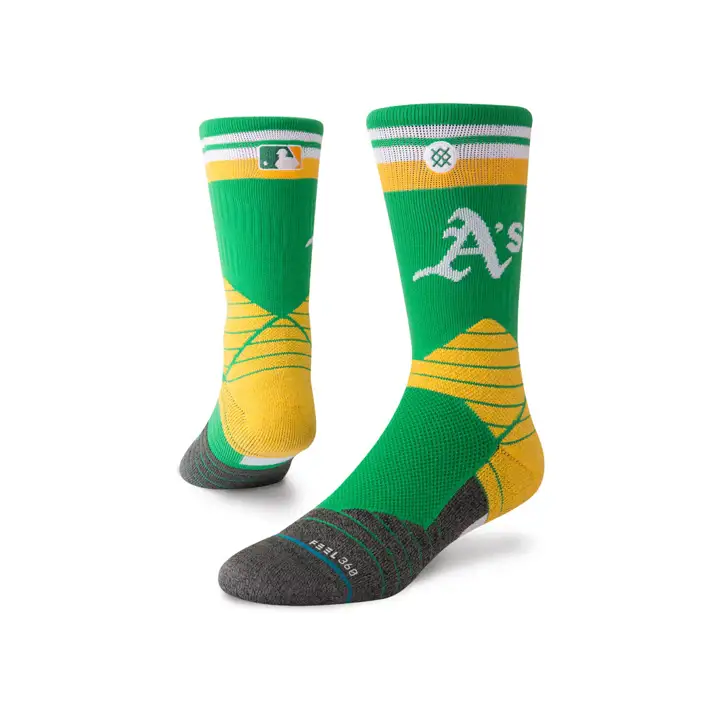 Oakland Athletics MLB Diamond Pro Authentic Crew vert/jaune