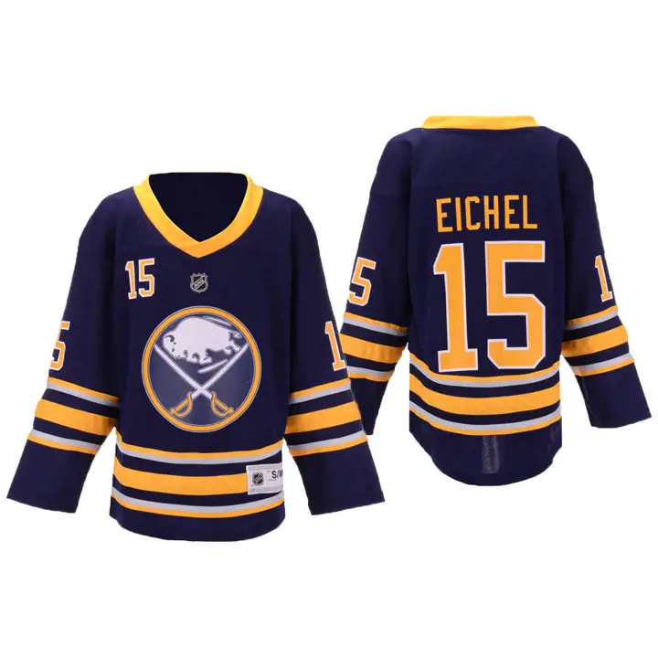 Maillot replica NHL pour jeune des SABRES Jack Eichel noir/or