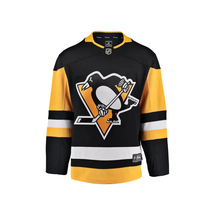 Maillot réplique vierge pour enfant Penguins LNH, noir/or