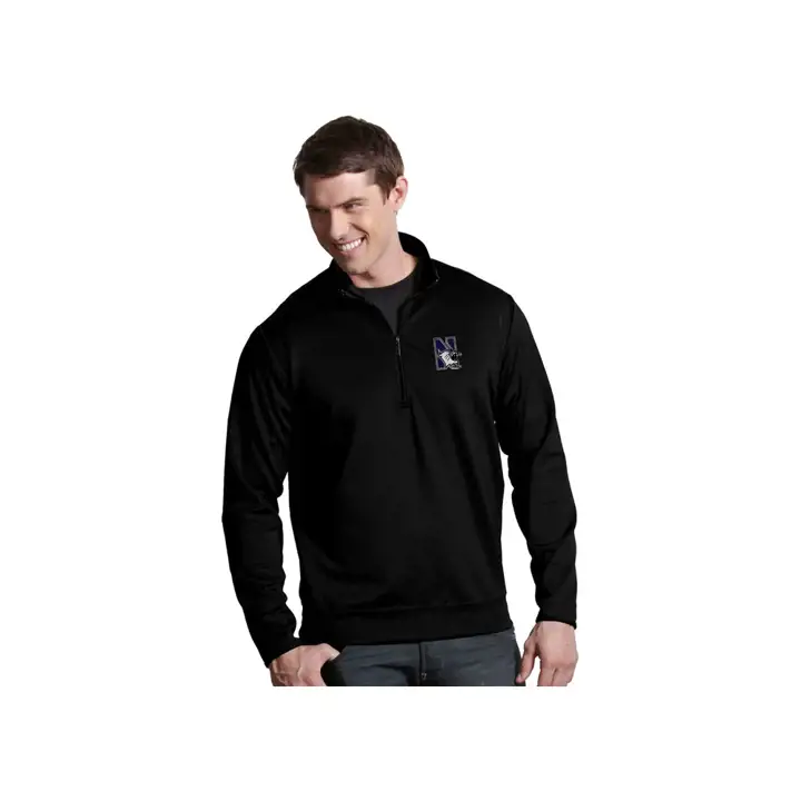 Northwestern Wildcats NCAA Leader 1/4 Zip Pull Noir