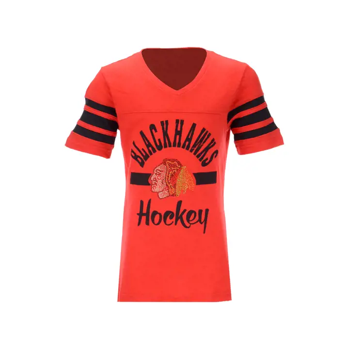 BLACKHAWKS NHL T-shirt "Redliner Bling" Rouge pour Jeunes Filles 18 ans