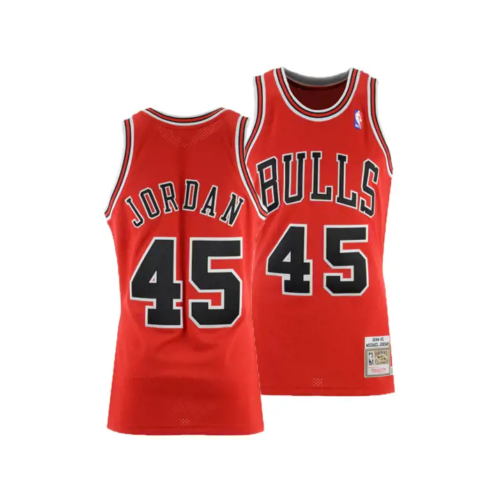 Maillot authentique NBA M&N Chicago Bulls Michael Jordan ROUGE