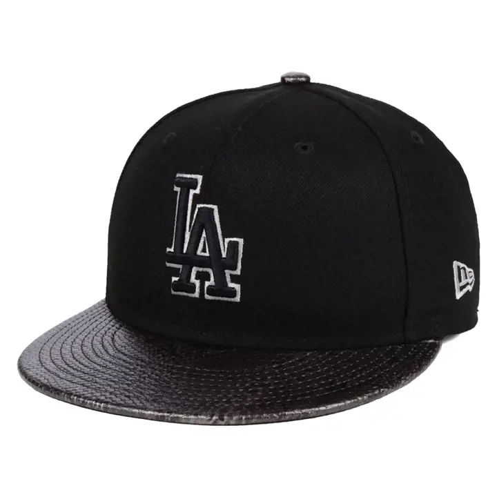 LOS ANGELES DODGERS MLB SNAKESKIN SLEEK 59FIFTY BLK