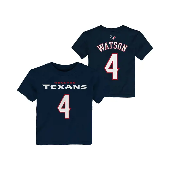 T-shirt de joueur principal Texans NFL pour tout-petit DeShaun Watson bleu marine