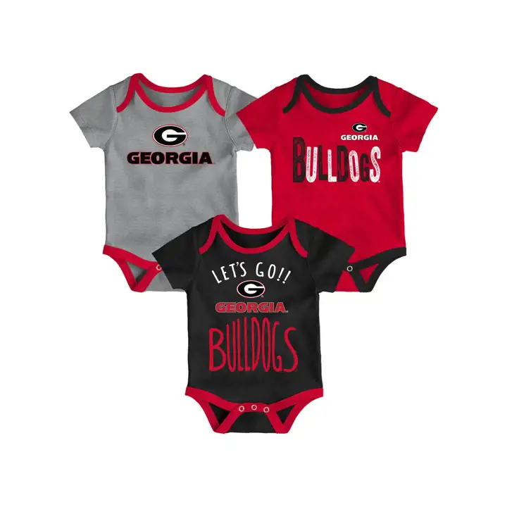 Ensemble 3 pièces nouveau-né Lil Tailgater 18 mois Georgia Bulldogs NCAA ROUGE/