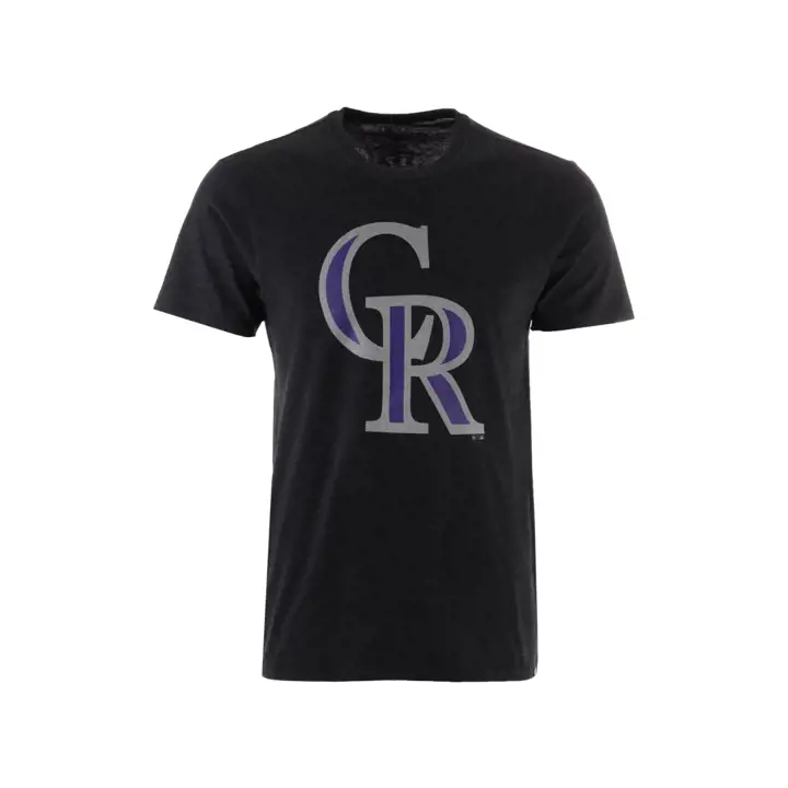 T-shirt à logo du club MLB des Colorado Rockies « CR » anthracite