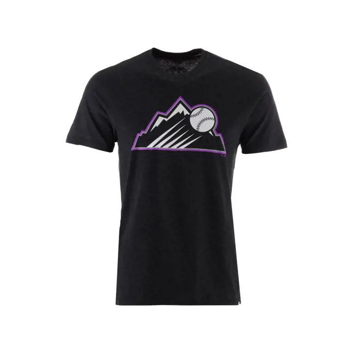 Colorado Rockies MLB Club Logo T-Shirt Mountains blk Charcoa
