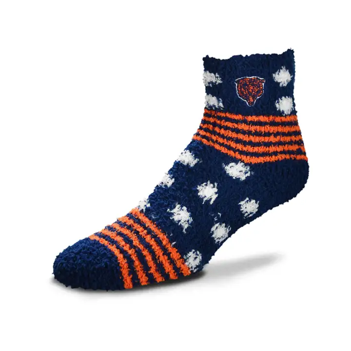 Chaussettes douillettes de supporteur des Chicago Bears NAVY/orange