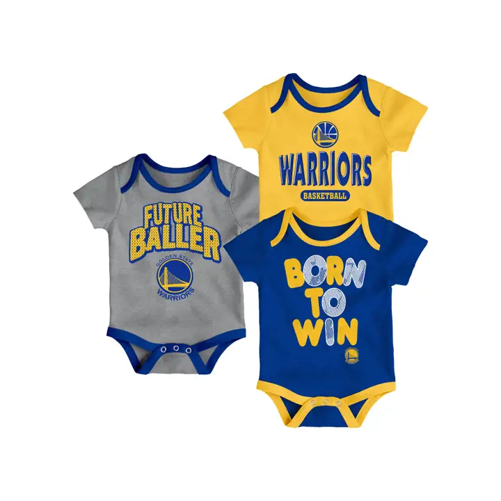 Ensemble 3 pièces body Golden State Warriors NBA pour nouveau-né 18 M
