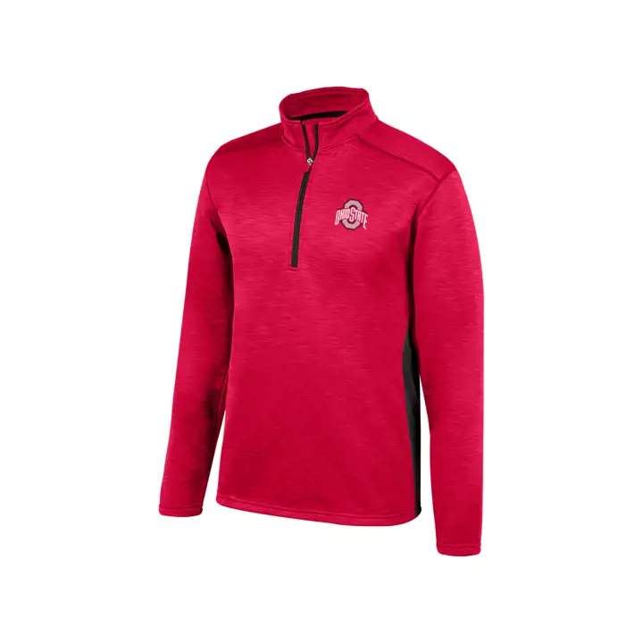 Ohio State Buckeyes NCAA Next Caliber 1/4 Zip 18 ROUGE/CHARBON