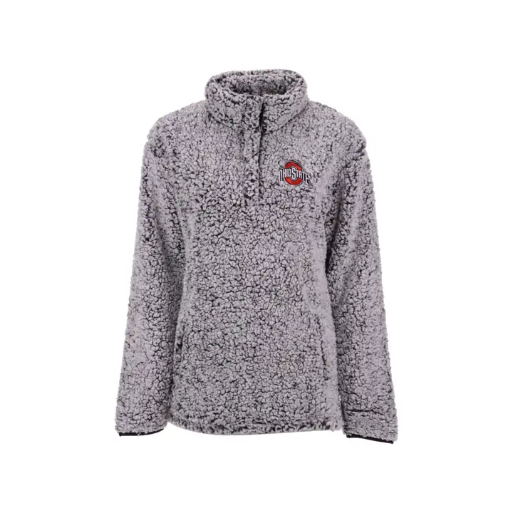 Veste pull en sherpa NCAA pour femme Ohio State Buckeyes 18