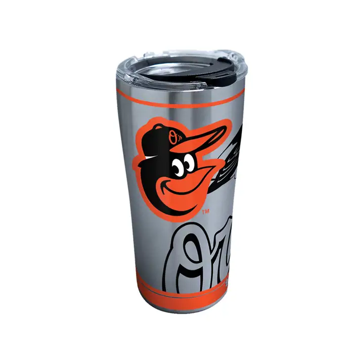 Baltimore Orioles – Gobelet de 20 oz. en acier inoxydable véritable MLB – ARGENT/ou