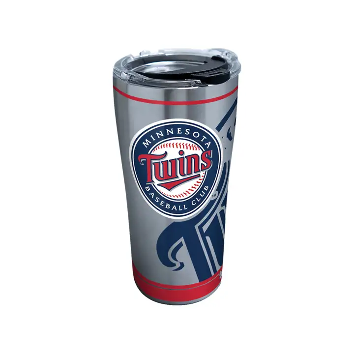 Minnesota Twins - Gobelet MLB en acier inoxydable authentique de 590 ml - Argent/bleu