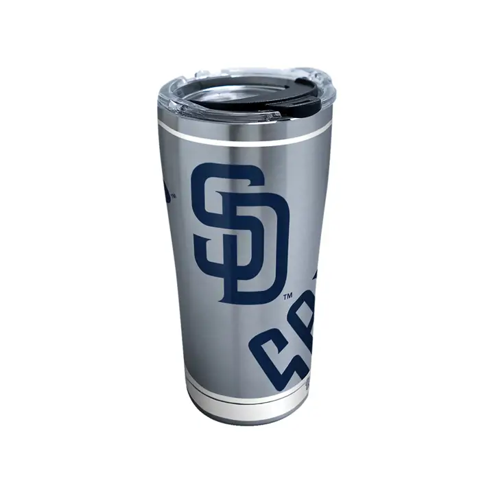San Diego Padres Gobelet en acier inoxydable véritable MLB de 20 oz - ARGENT