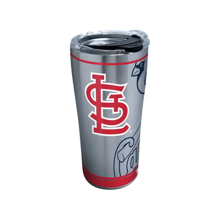 St. Louis Cardinals Bouteille isotherme 20 oz MLB en acier inoxydable véritable ARGENT
