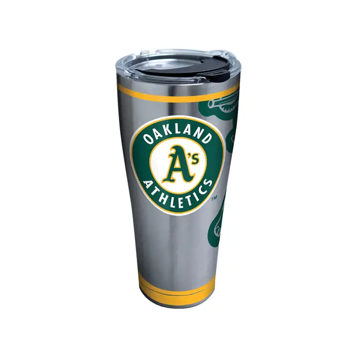 Oakland Athletics 30oz. MLB Authentique Acier Inoxydable ARGT/vrt