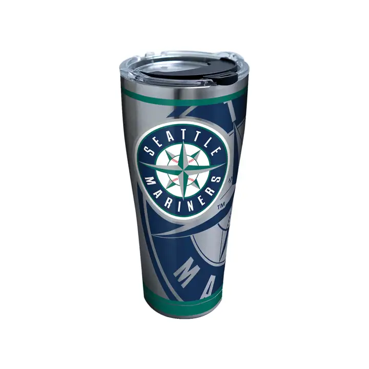 Seattle Mariners Gobelet MLB Authentique en Acier Inoxydable 30 oz. Argent/Marine