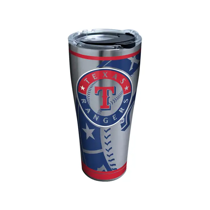 Texas Rangers 30 oz. MLB Authentique Acier Inoxydable ARGENT/bleu/r