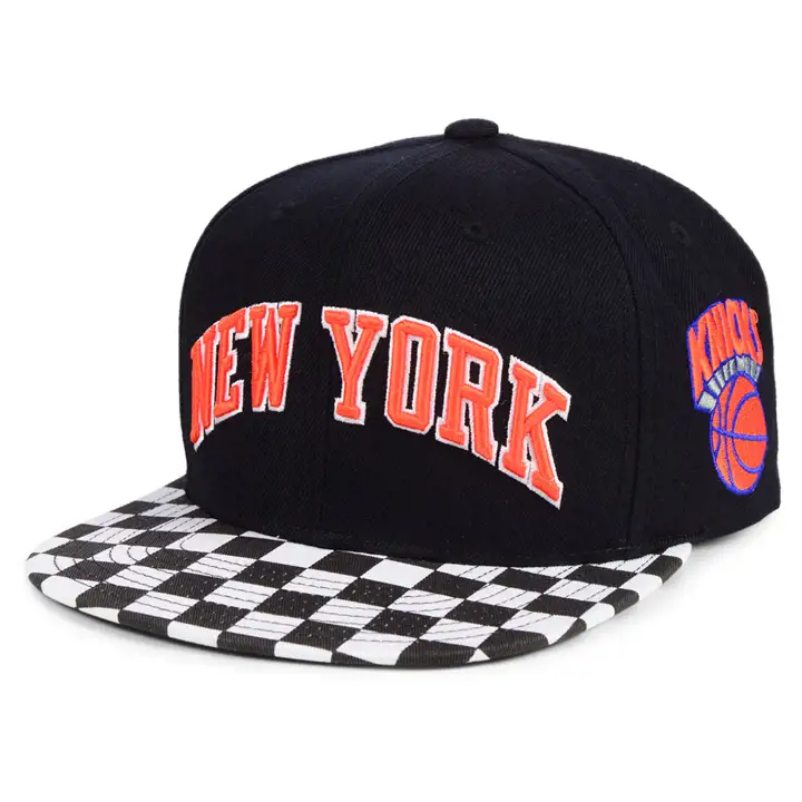 New York Knicks MN Checked Out Snap BLK/WHT