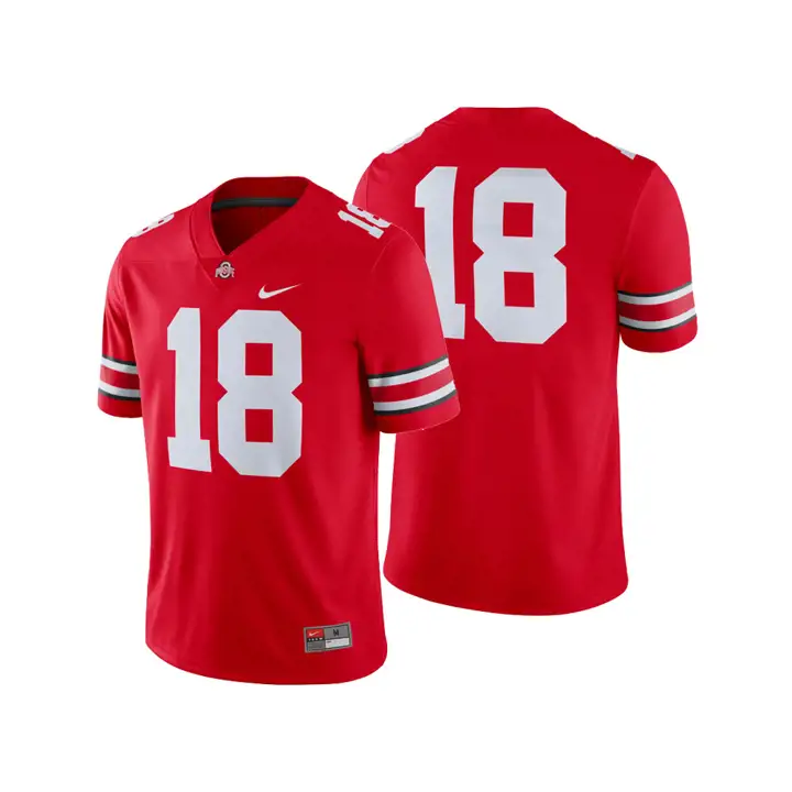 Maillot de match réplique de football américain NCAA des Ohio State Buckeyes 18 #18
