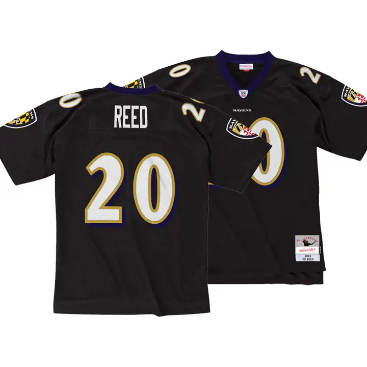 Maillot Rétro NFL M&N Replica Ed Reed Baltimore Ravens bl
