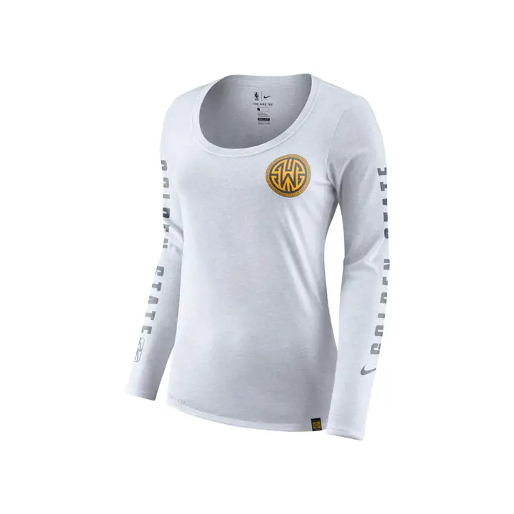 T-shirt à manches longues chiné Golden State Warriors NBA pour femme