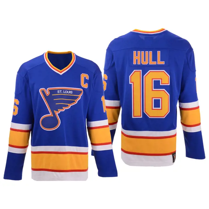 s NHL Heritage Breakaway Jersey Brett Hull BLEU
