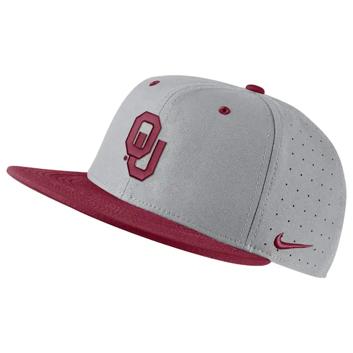 Casquette de baseball Oklahoma NCAA NK Aerobill True Fitted gris/cramoisi