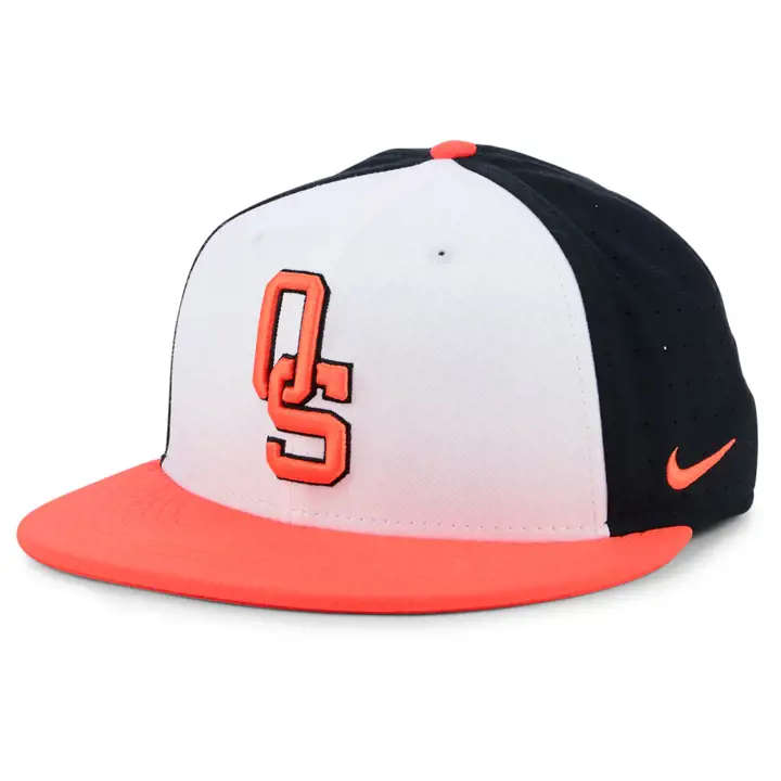 Casquette ajustée de baseball Ok State NCAA NK Aerobill, blanc/orange/noir