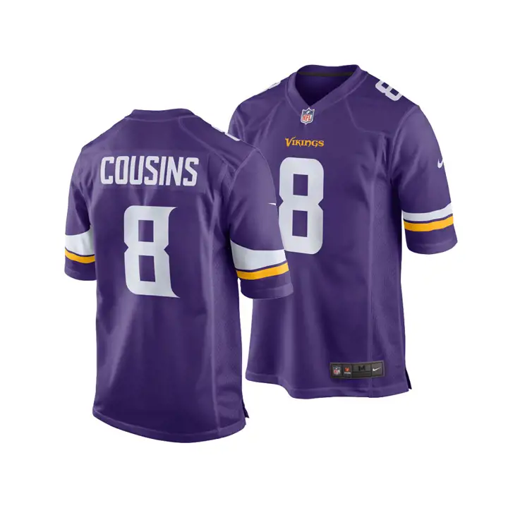 Maillot de match NFL Minnesota Vikings Kirk Cousins VIO