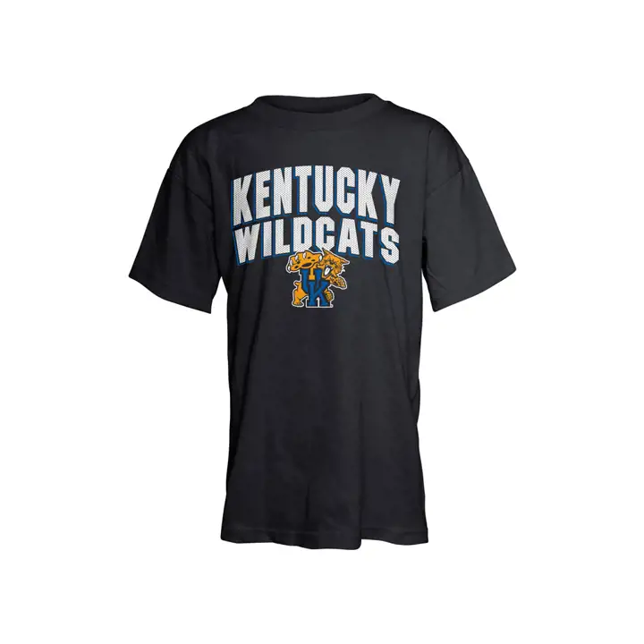 T-shirt à double arc mascotte pour jeunes NCAA Kentucky Wildcats - NOIR
