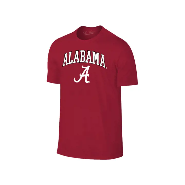 T-shirt à logo mi-taille NCAA Alabama 2F crim/blanc