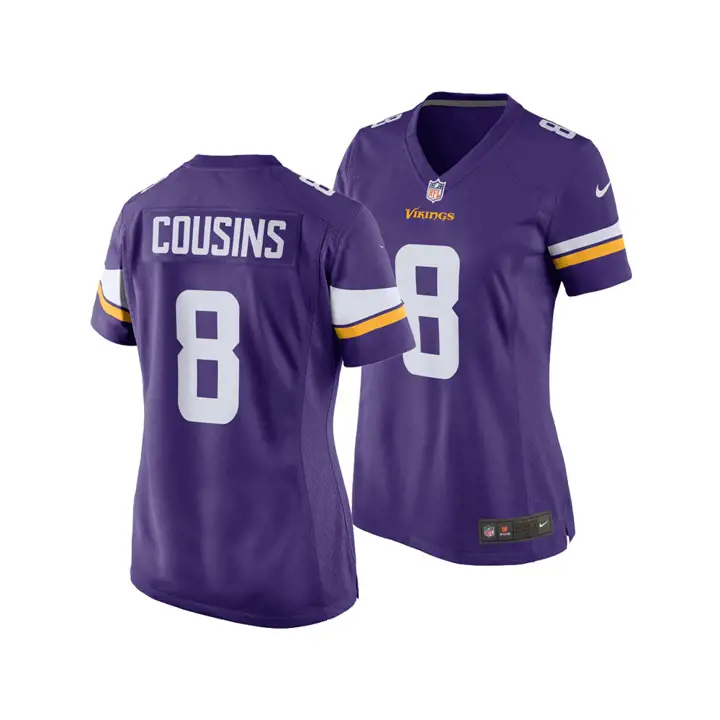 Maillot de match NFL pour femme VIKINGS Kirk Cousins pur