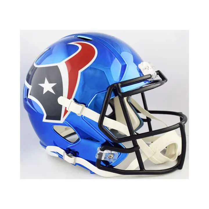 Casque de réplique alternatif Houston Texans Speed Chrome BLEU