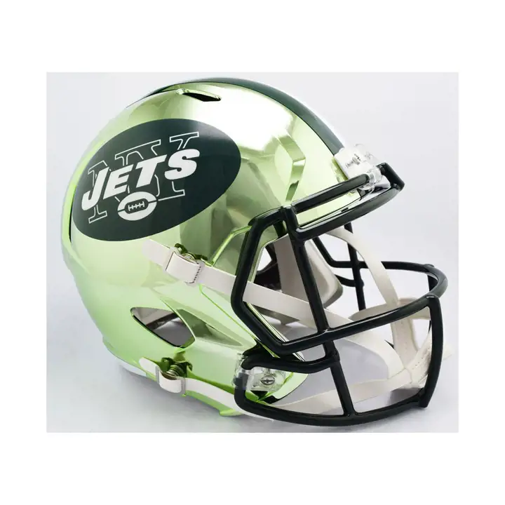 New York Jets Speed Chrome Alt Réplique Casque Argenté