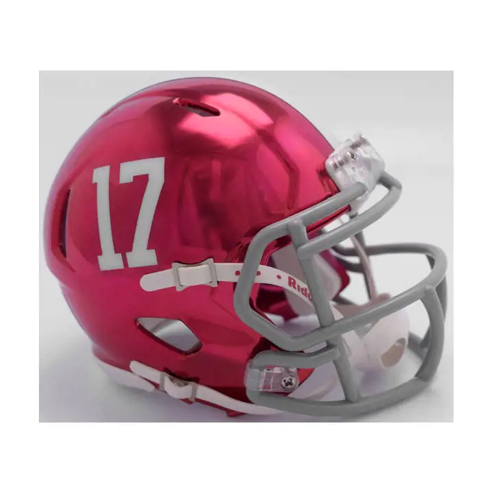 Mini-casque Alabama Crimson Tide Speed Chrome Rouge cramoisi/argent