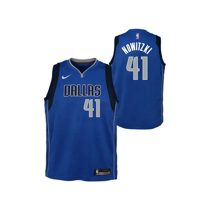 MAVS NBA Maillot Swingman Jeune Dirk Nowitzki bleu