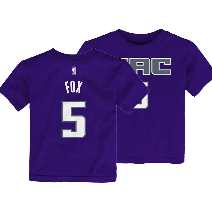 T-shirt réplique N&N DeAaron Fox des Sacramento Kings de la NBA pour enfant
