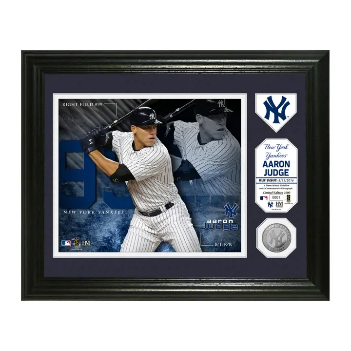 New York Yankees Pièce Photo Menthe - Bronze Aaron Judge marine/