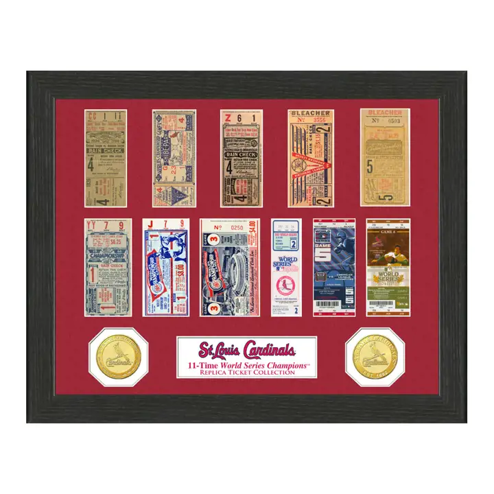 Cadre pour billet des St. Louis Cardinals rouge/gl
