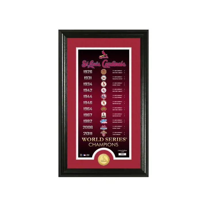 St. Louis Cardinals Legacy Photo Mint Rouge/BRNZ