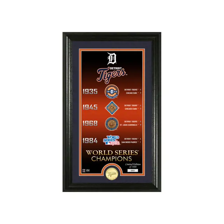 Pièce photo commémorative Detroit Tigers Legacy Supreme Bronze V Ast