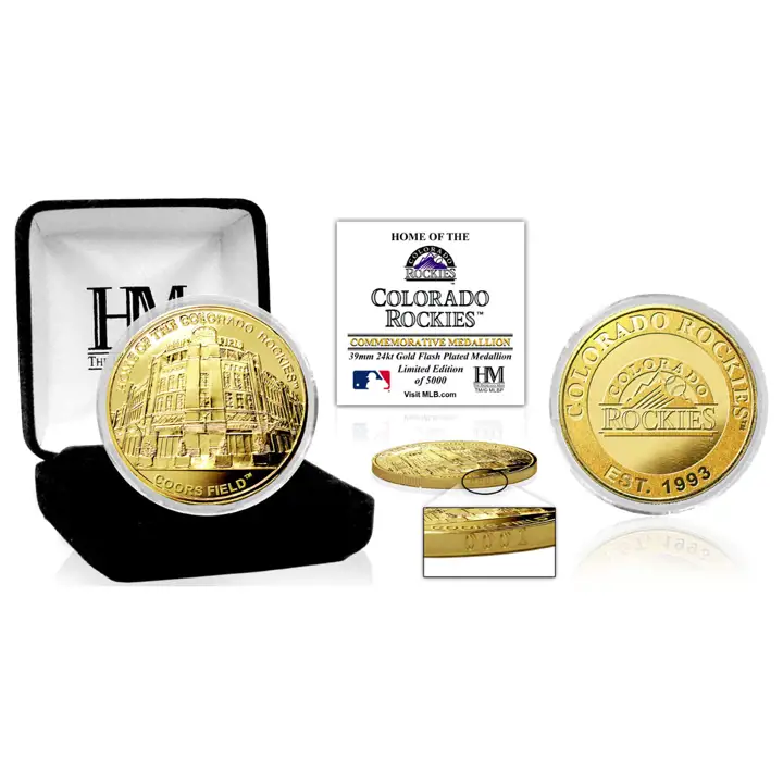 Pièce de monnaie en or du stade des Rocheuses du Colorado V Ast
