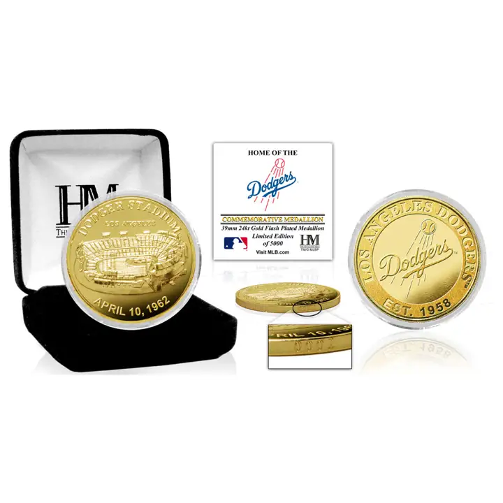 Pièce de monnaie en or du stade des Dodgers de Los Angeles V Ast